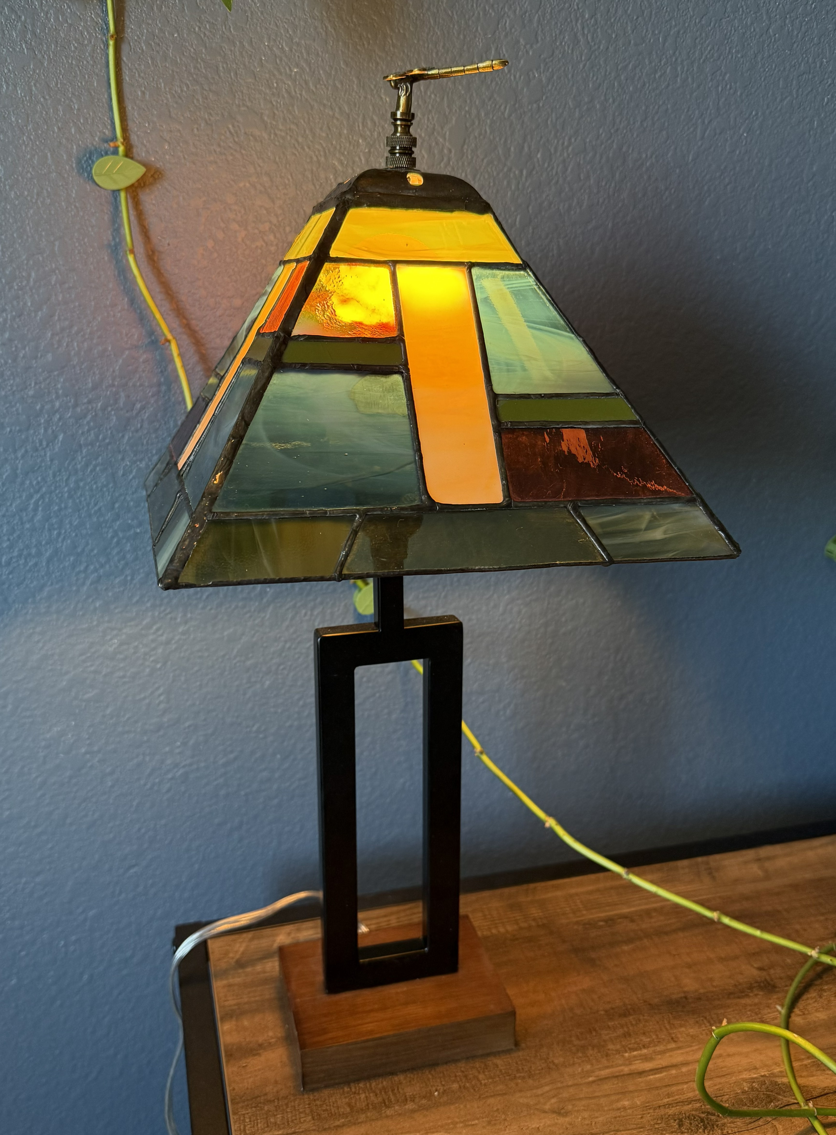 Stained glass lampshade