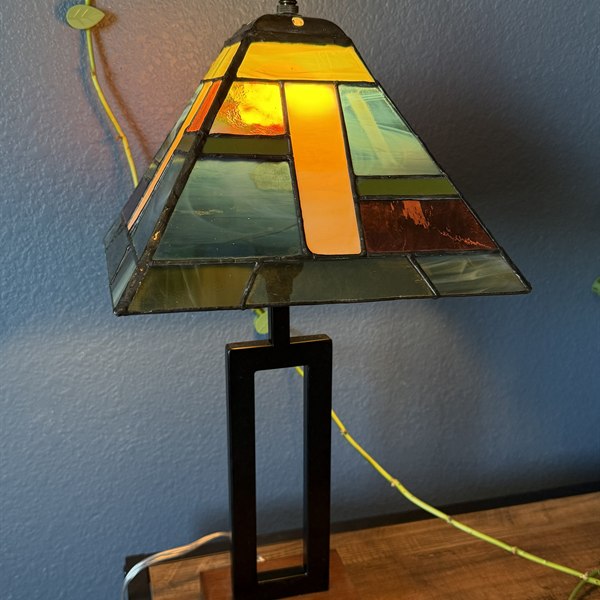 Stained glass lampshade