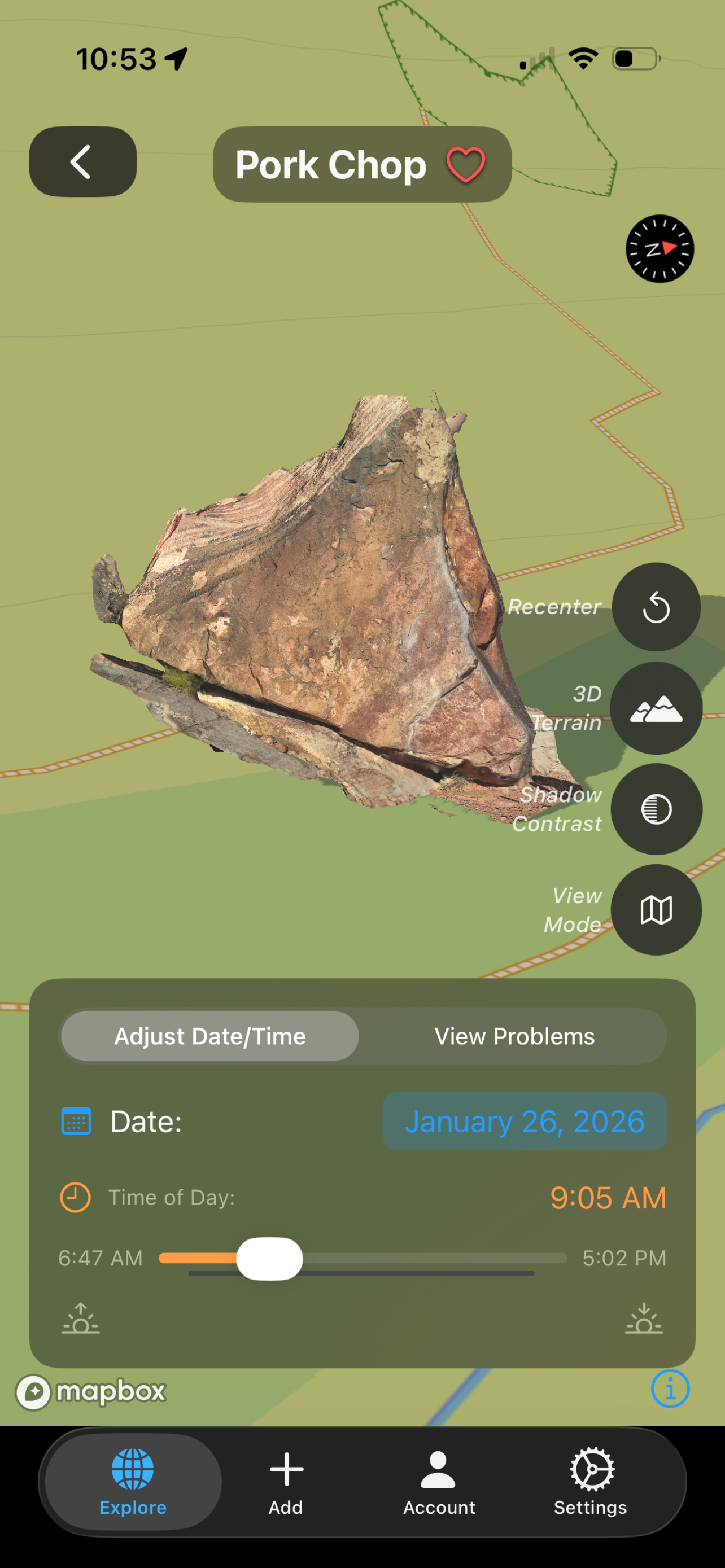 Pork Chop boulder detail